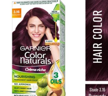 Garnier Color Naturals Creme Riche Ammonia Free Hair Color, Burgundy (3.16) 70 ml