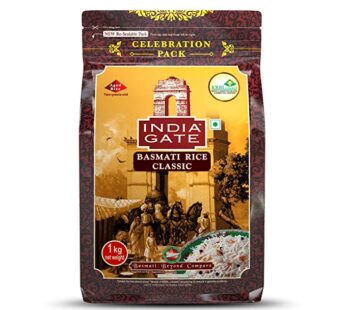 India Gate Basmati Rice Pouch, Classic, 1kg